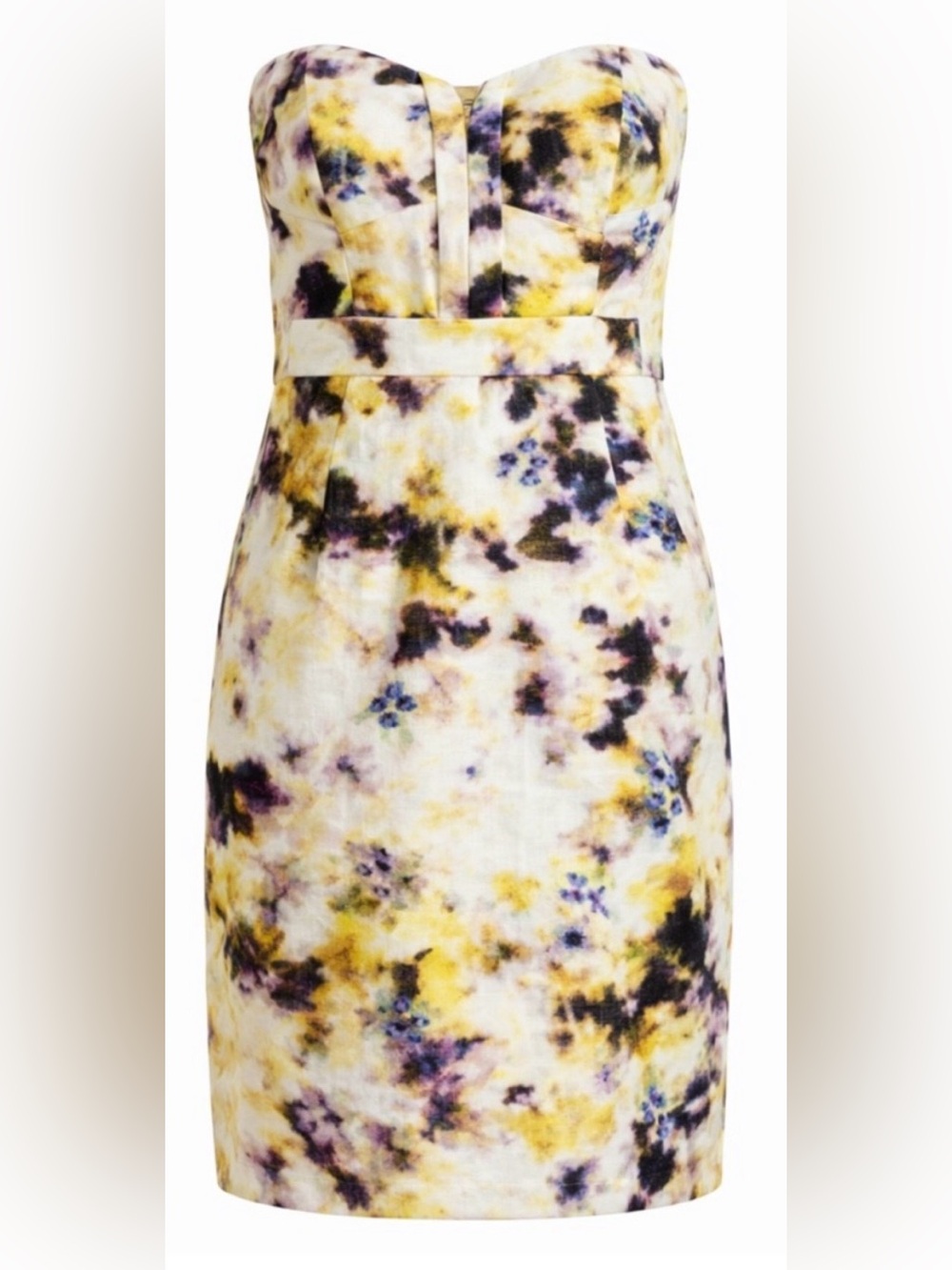 J. Crew Watercolor Linen Corset Dress